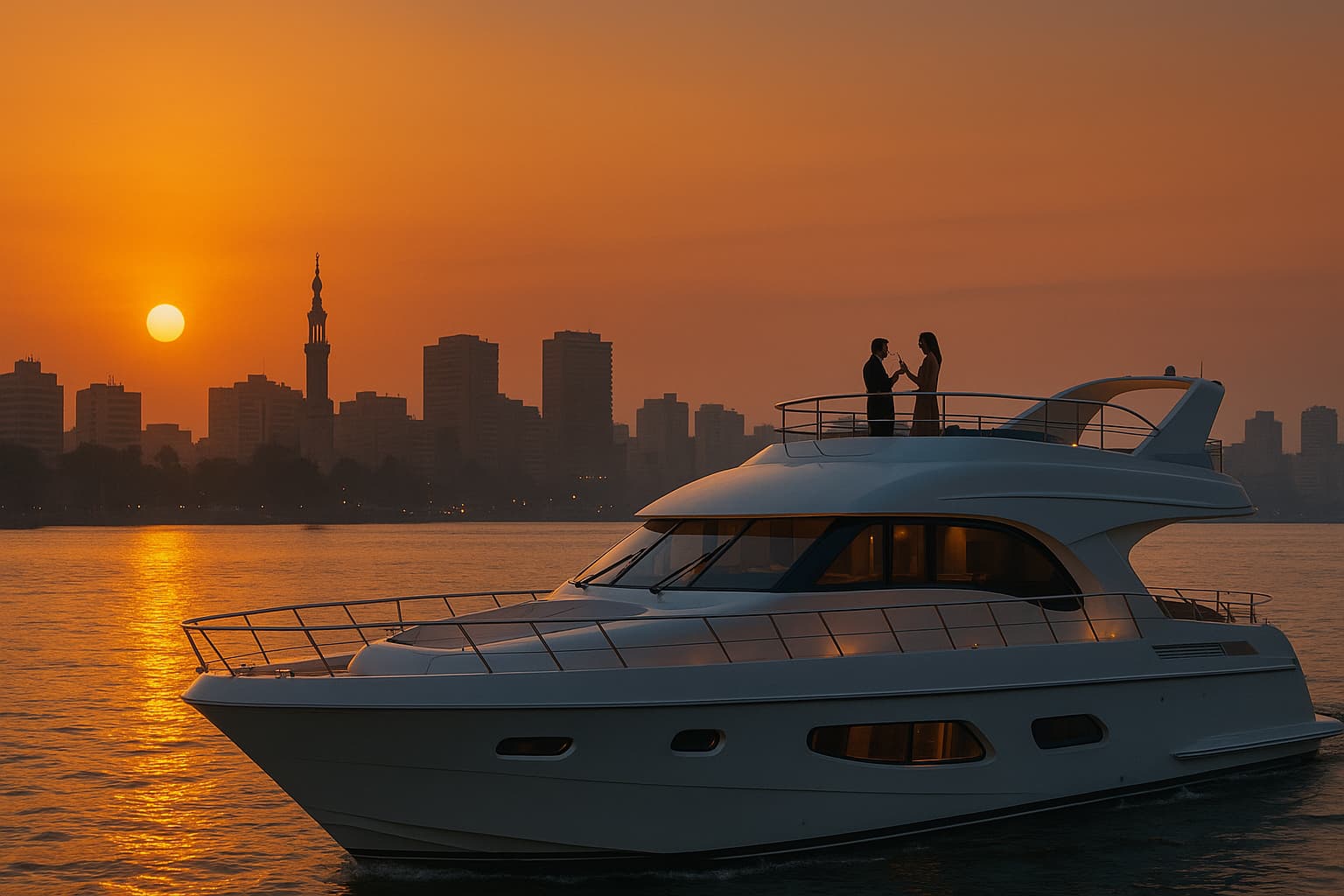 Luxury yacht on the Nile